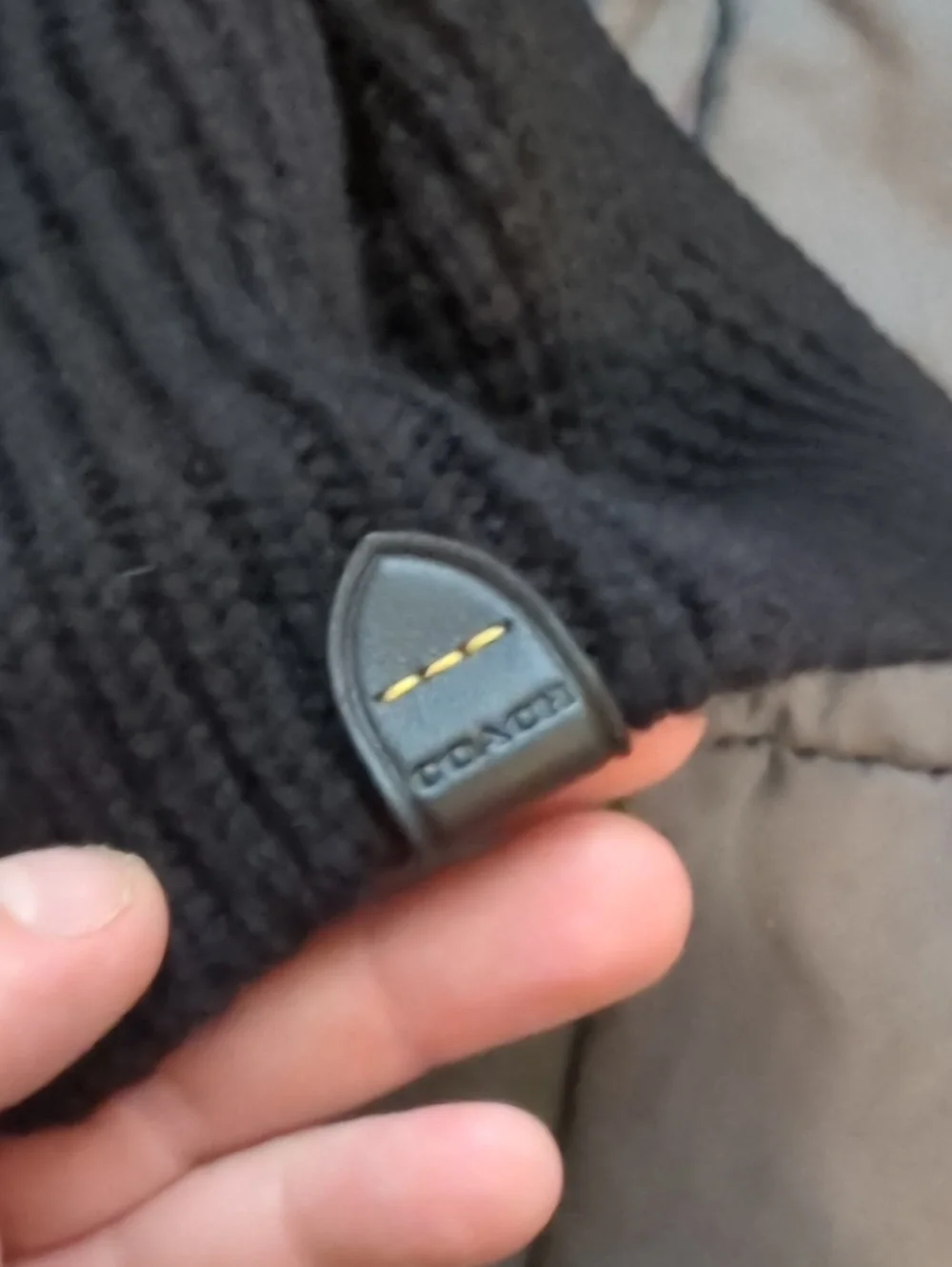 Authentic‎ Unisex Black Coach Knit Scarf